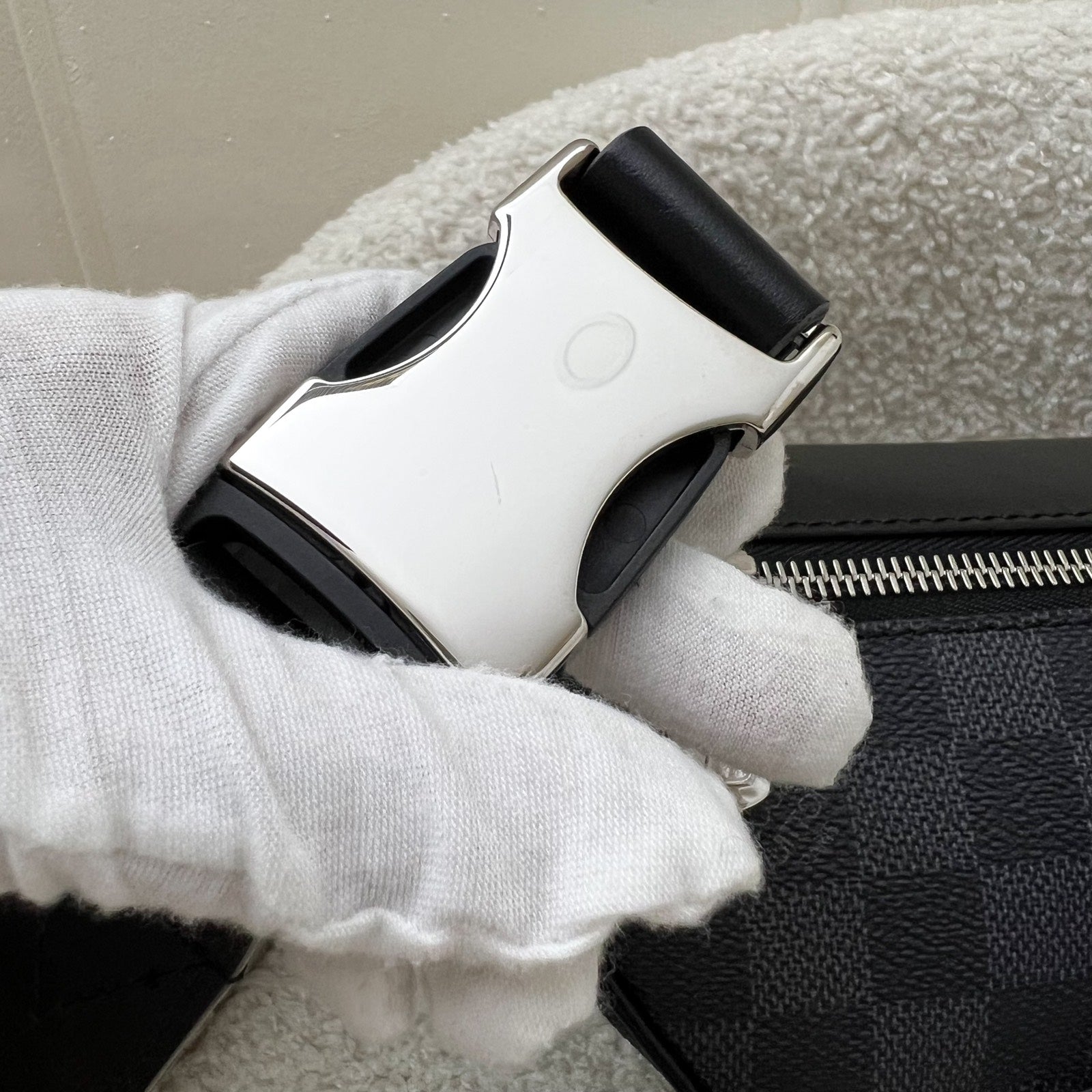 LV Discovery Bumbag in Limited Edition Damier Graphite Canvas and SHW
