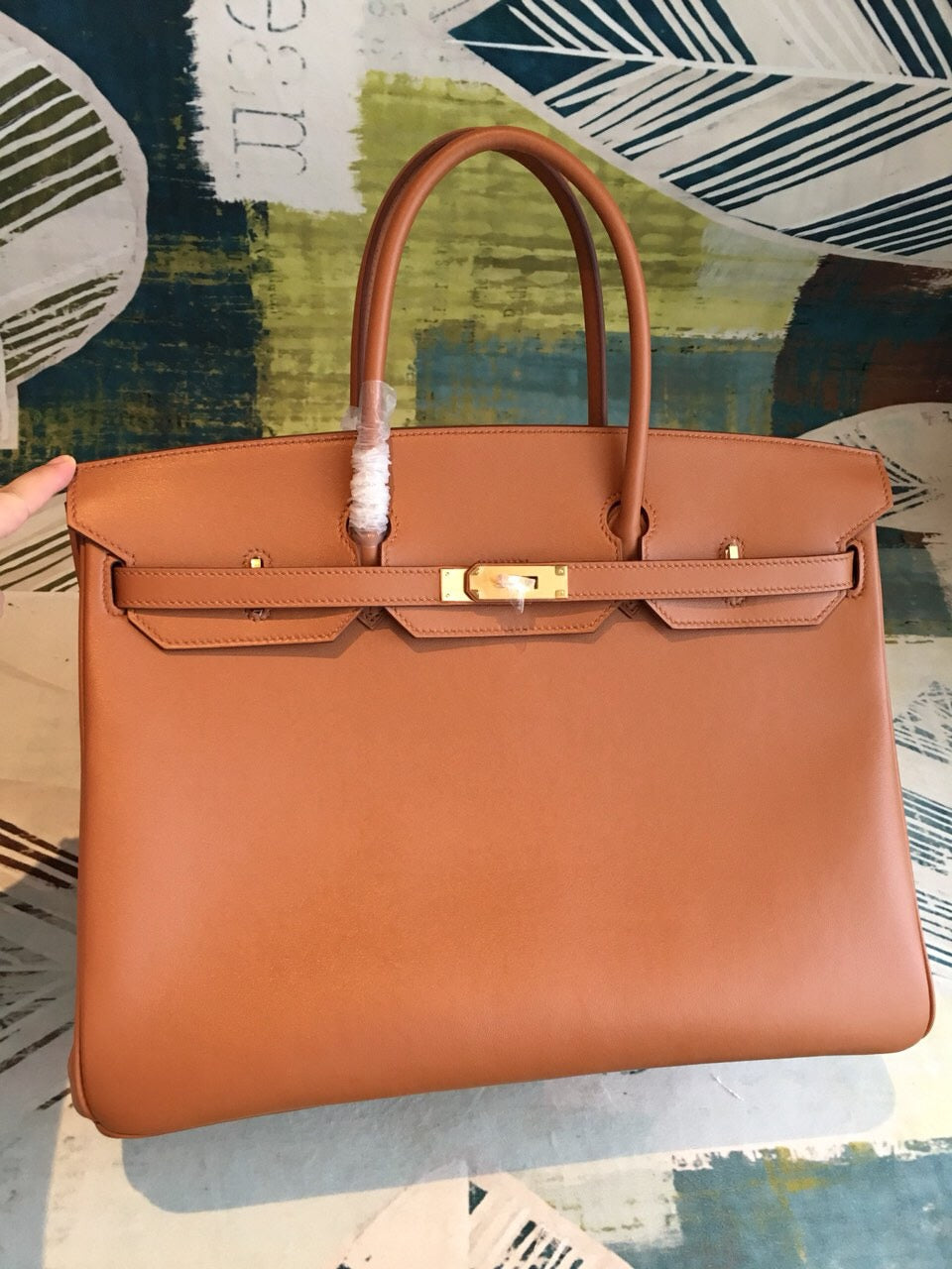 GLAMI Birkin Brown For Women Gold Toned Hardware 11.8in/30cm