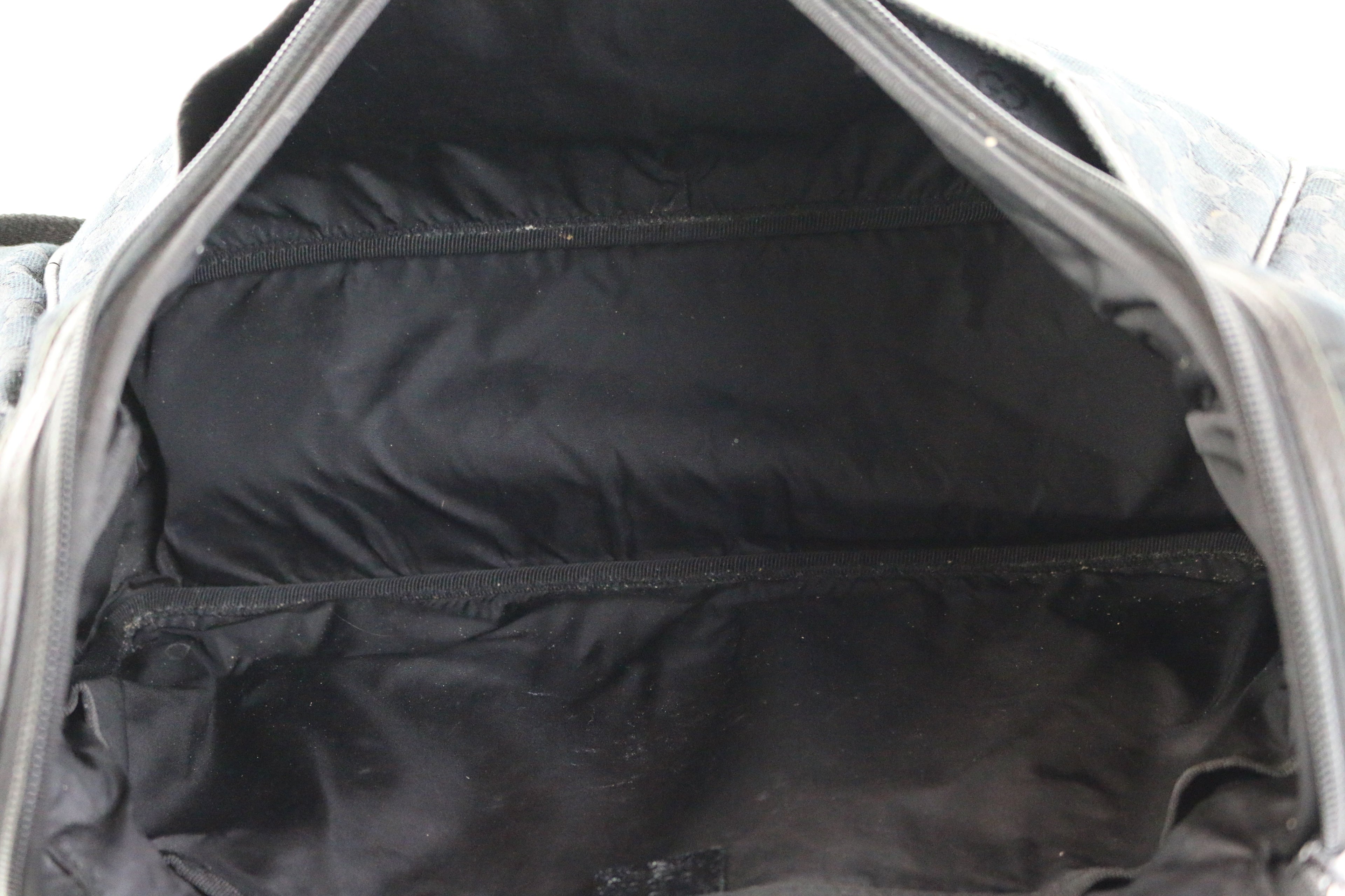 Black GG Canvas Diaper Bag