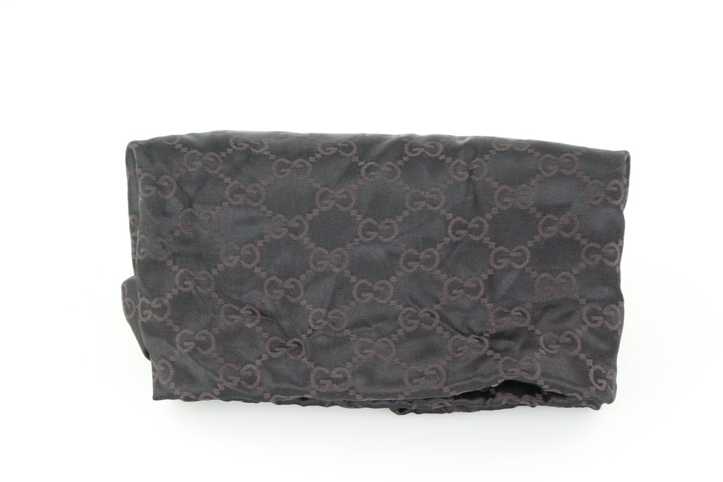 Black GG Canvas Diaper Bag