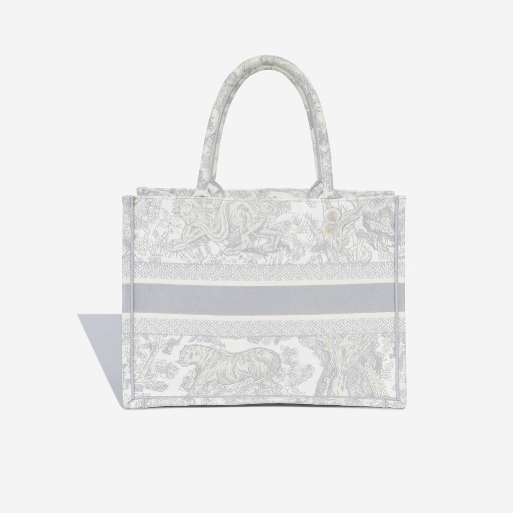 Christian Dior Small Book Tote - Grey Toile Du Jouy