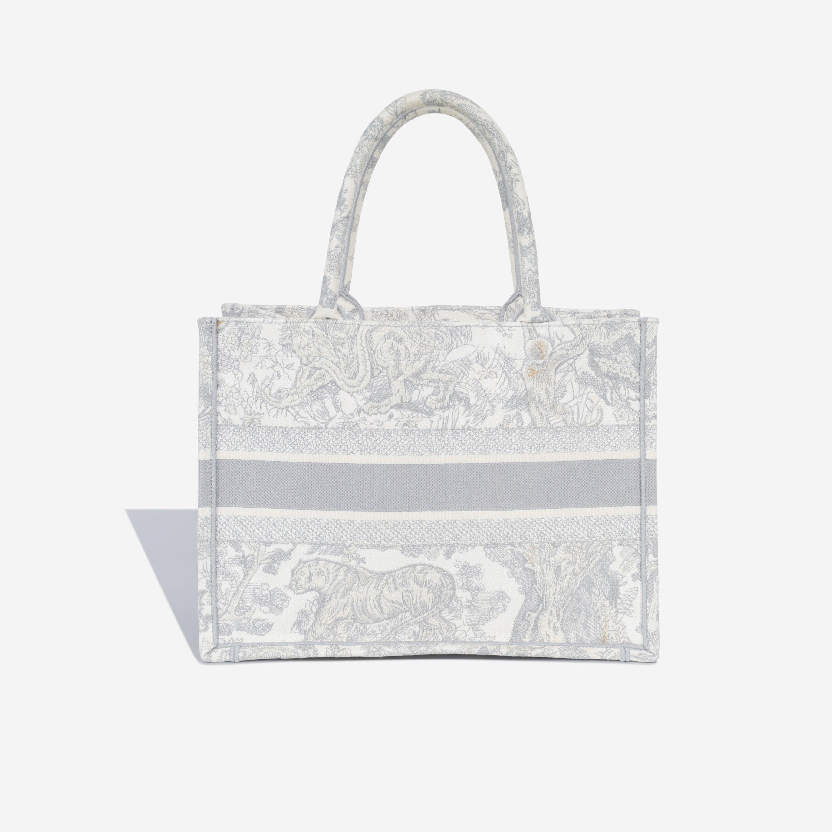 Christian Dior Small Book Tote - Grey Toile Du Jouy