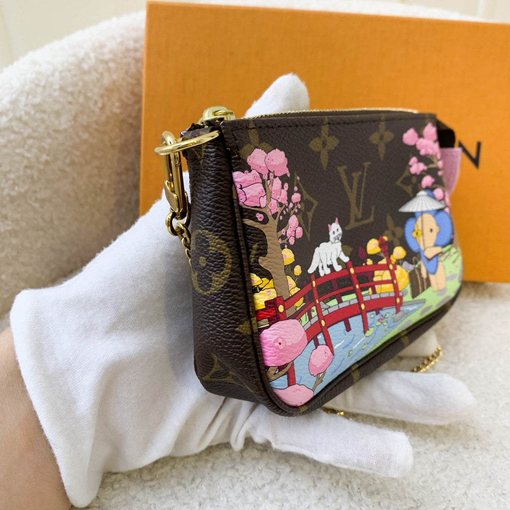 LV Mini Pochette Accessoires in Christmas 2021 Animation (Japan Sakura) Monogram Canvas