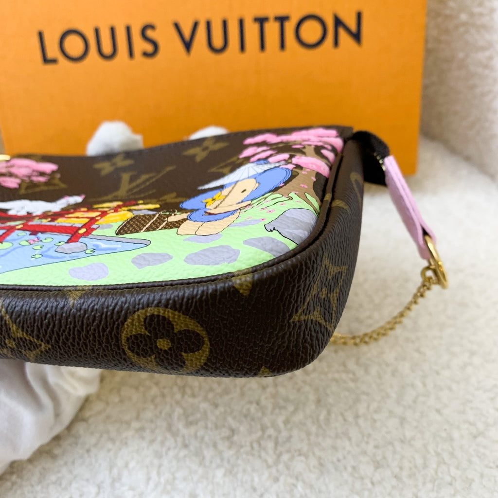 LV Mini Pochette Accessoires in Christmas 2021 Animation (Japan Sakura) Monogram Canvas