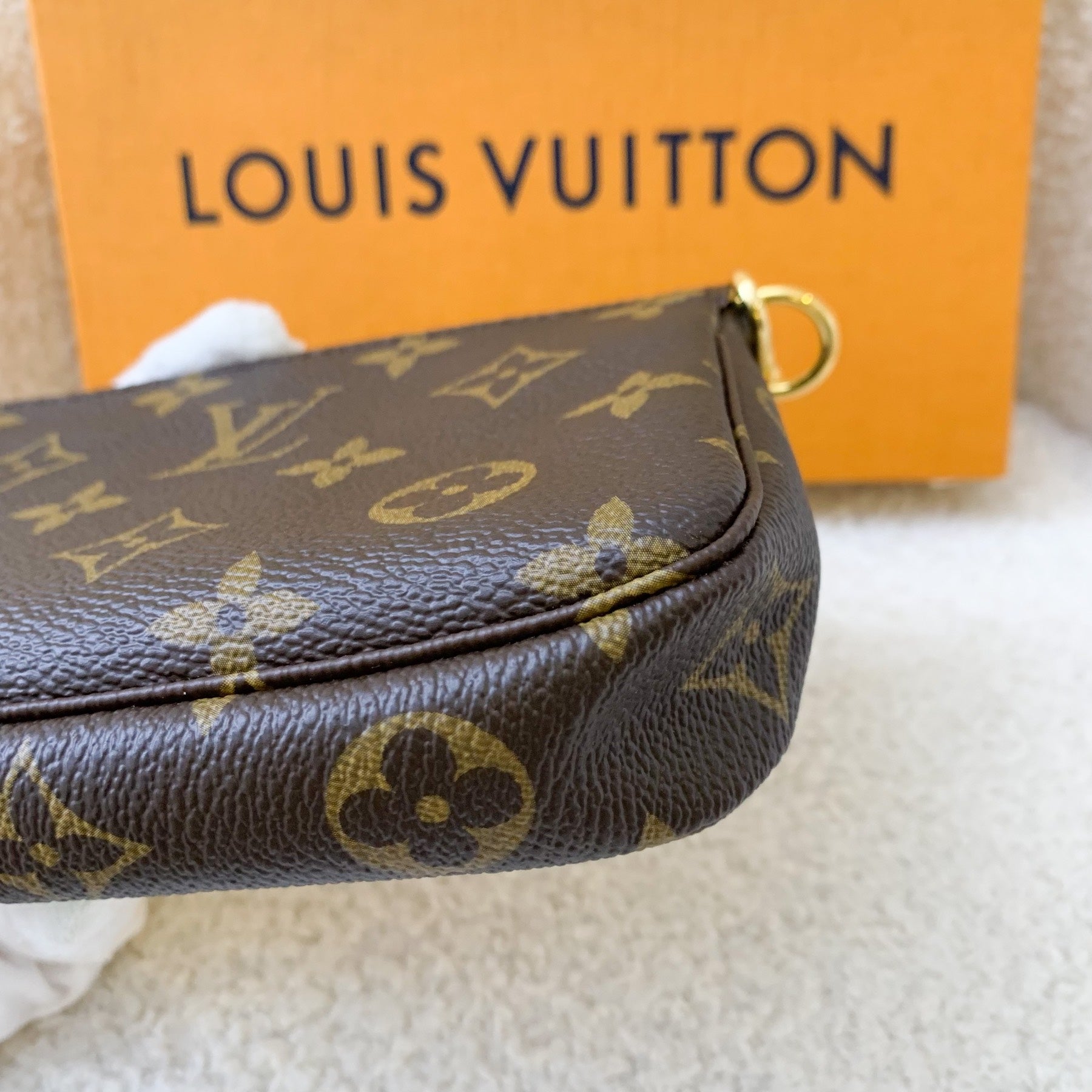 LV Mini Pochette Accessoires in Christmas 2021 Animation (Japan Sakura) Monogram Canvas