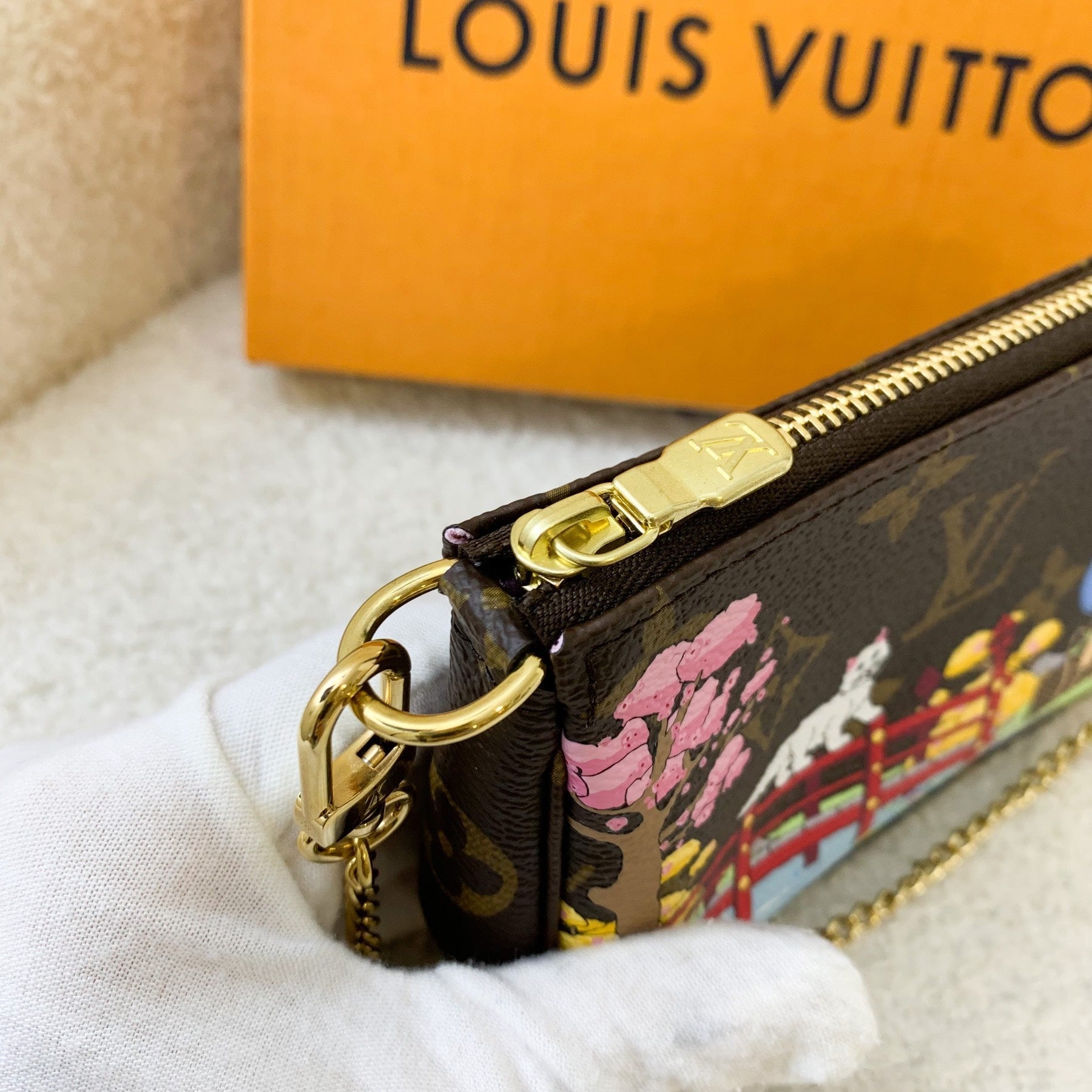 LV Mini Pochette Accessoires in Christmas 2021 Animation (Japan Sakura) Monogram Canvas