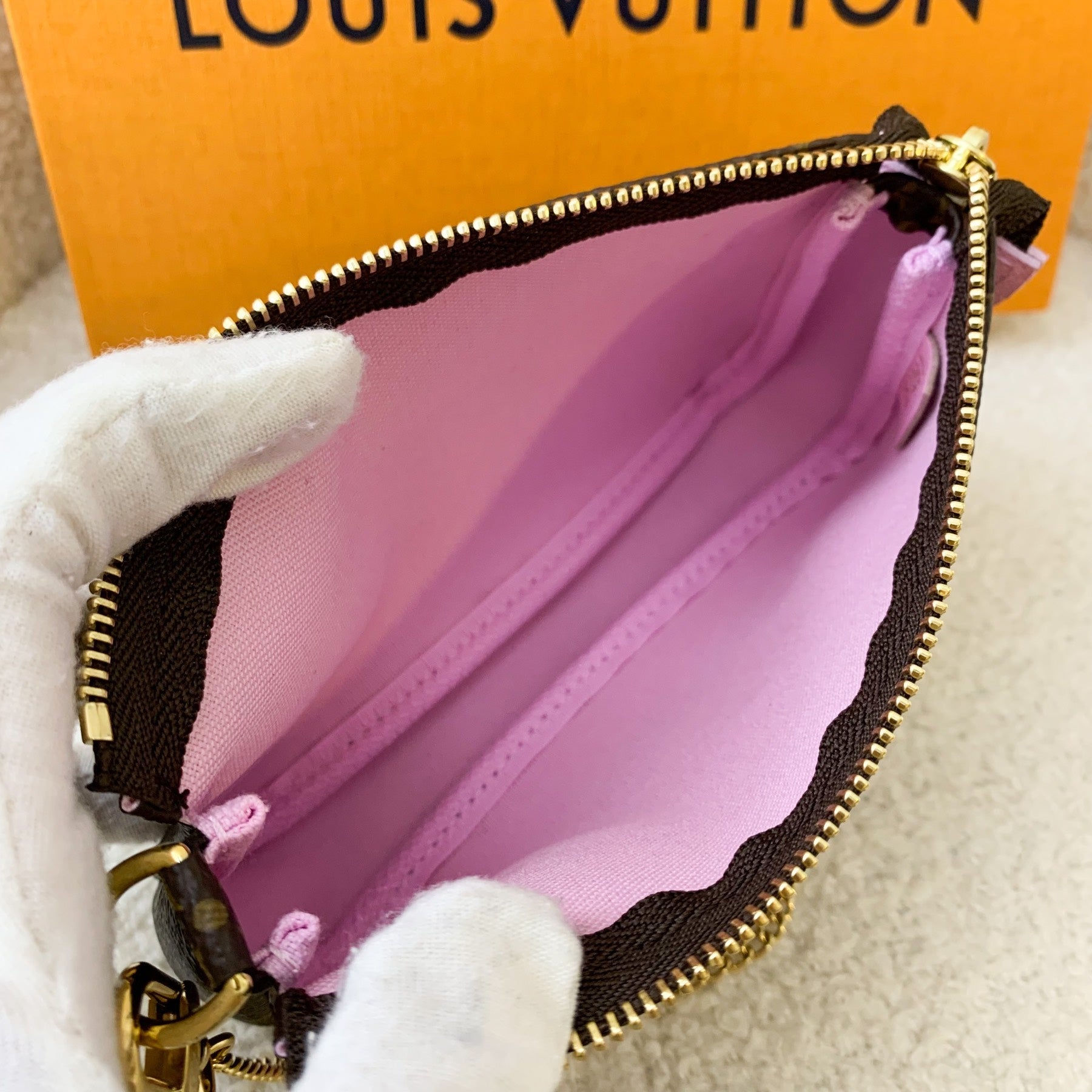 LV Mini Pochette Accessoires in Christmas 2021 Animation (Japan Sakura) Monogram Canvas