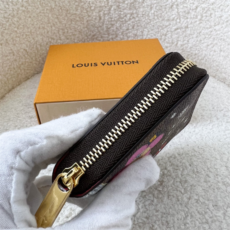 LV Zippy Small Wallet / Card Holder in Vivienne in London Christmas 2021 Canvas and GHW