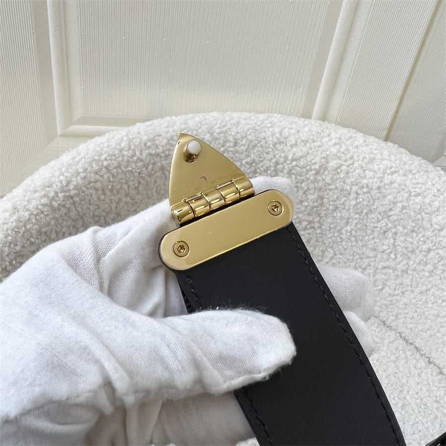 LV Trunk Clutch in Black Epi Leather with Strap GHW