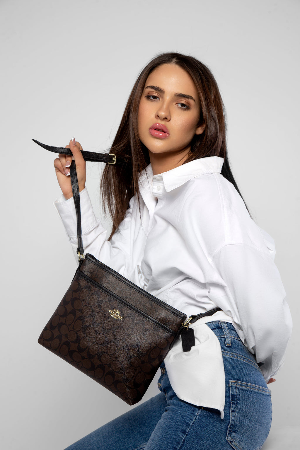 Coach File Bag In Brown