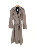 MUSTARD PLAID LONDON TRENCH COAT - SIZE MEDIUM