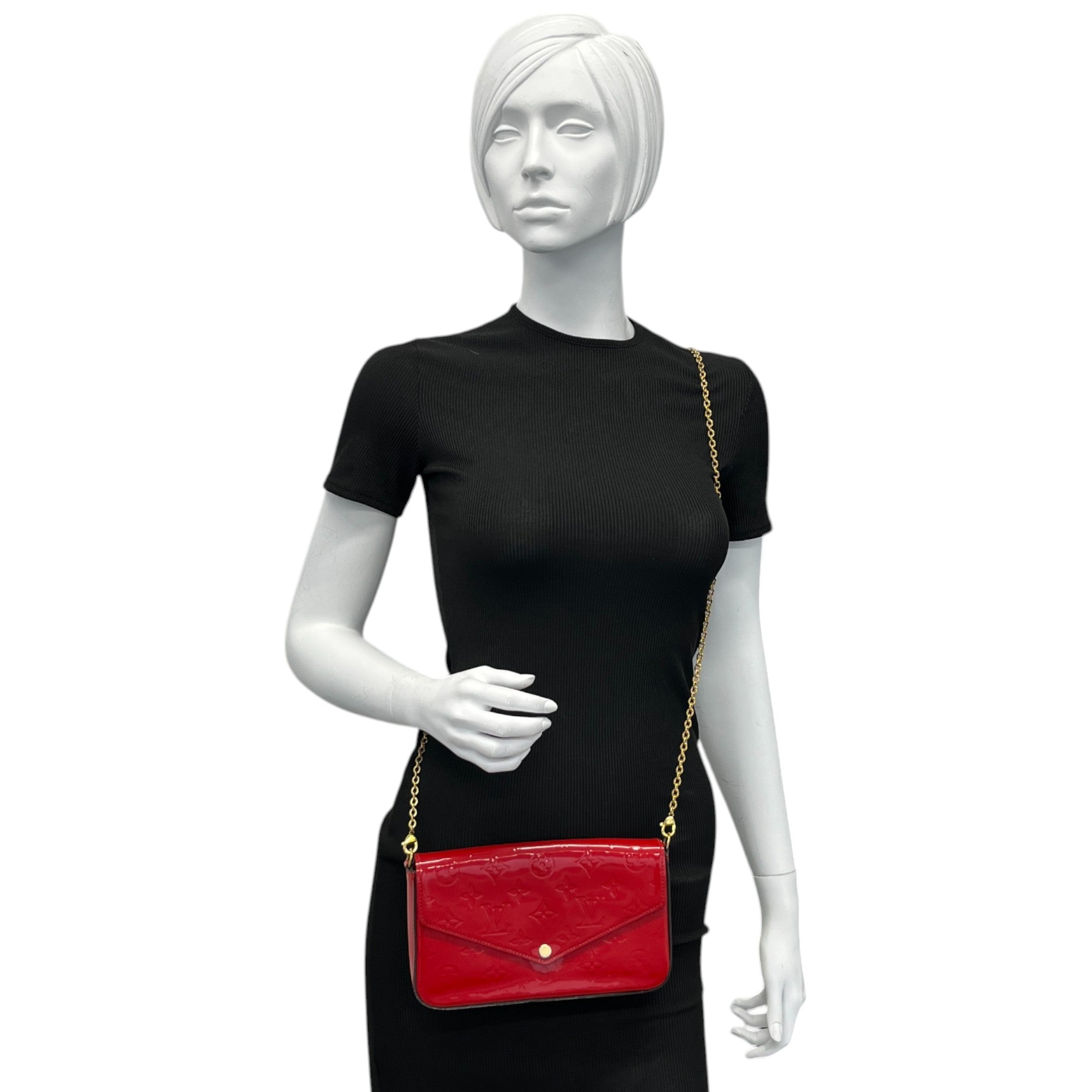 Women's Vernis Pochette Felicie Handbag Red