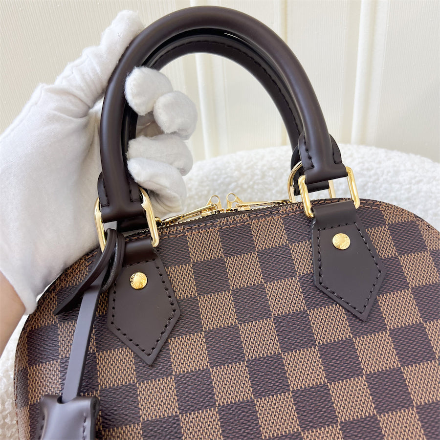LV Alma BB in Damier Ebene Coated Canvas and GHW