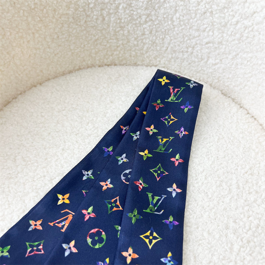 LV Garden Bandeau in Dark Blue 100% Silk