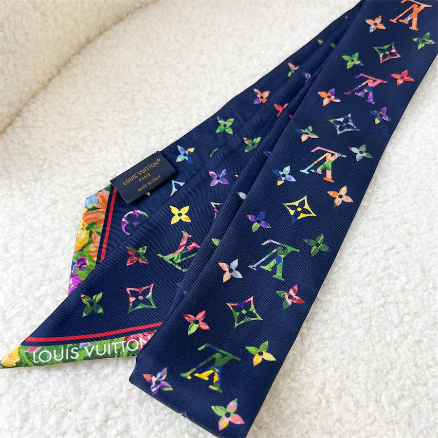 LV Garden Bandeau in Dark Blue 100% Silk