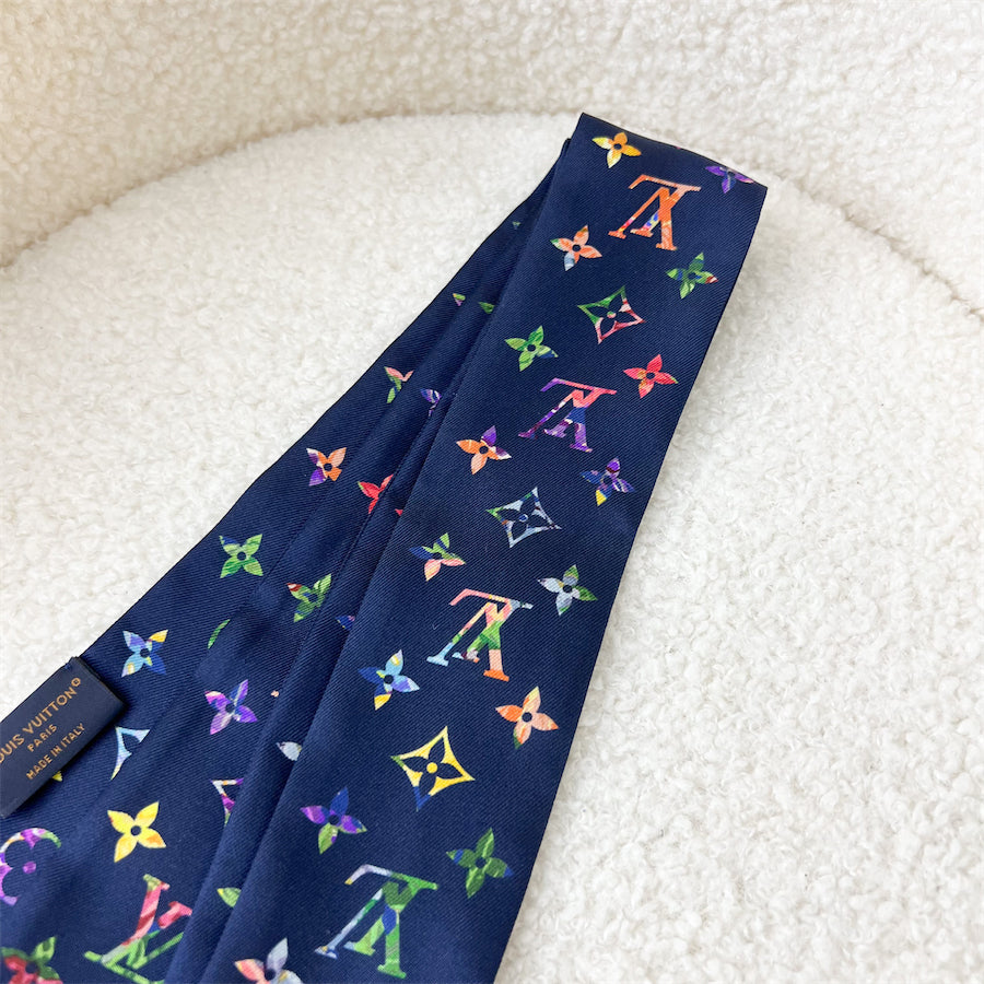 LV Garden Bandeau in Dark Blue 100% Silk