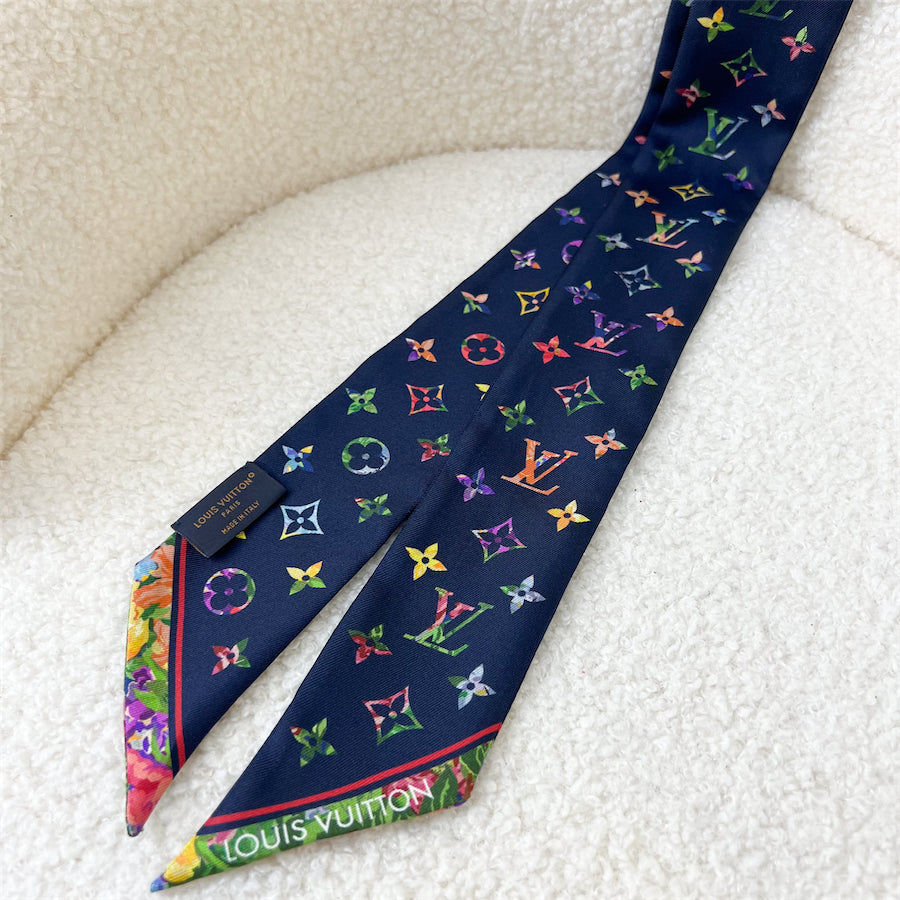 LV Garden Bandeau in Dark Blue 100% Silk