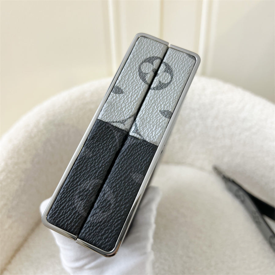 LV Limited Edition Wallet Trunk Clutch in Black / Silver Monogram Canvas