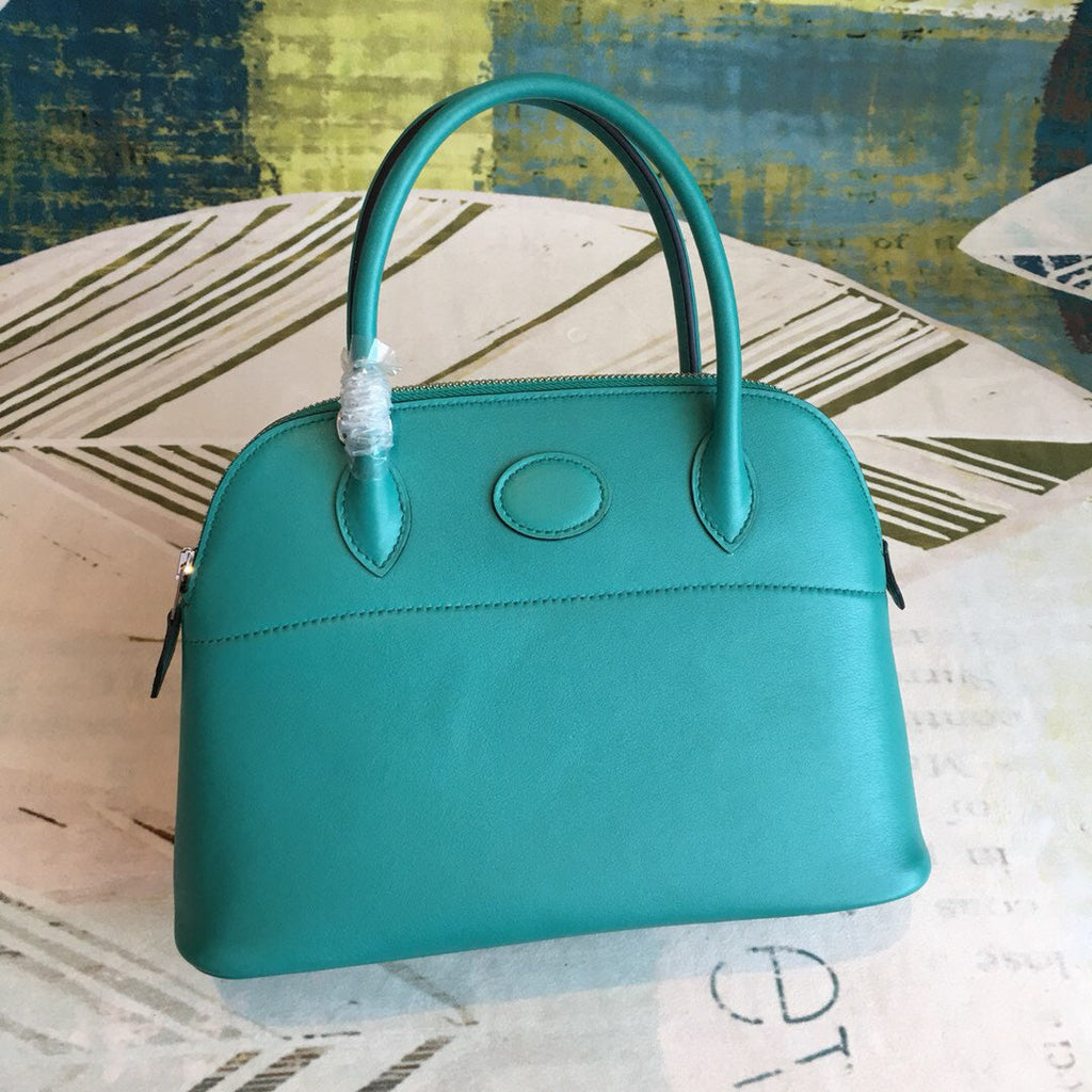 HM Bolide Bag Blue For Women Silver Toned Hardware 12.6in/32cm