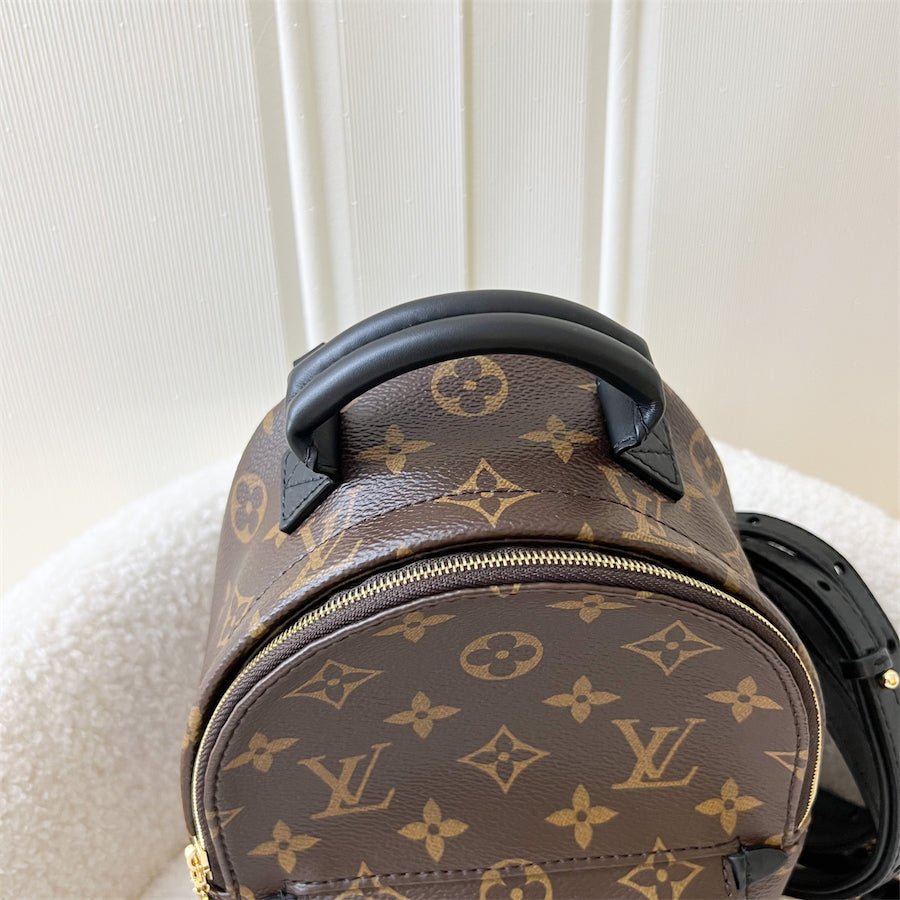 LV Mini Palm Springs Backpack in Monogram Canvas GHW (New Zip)