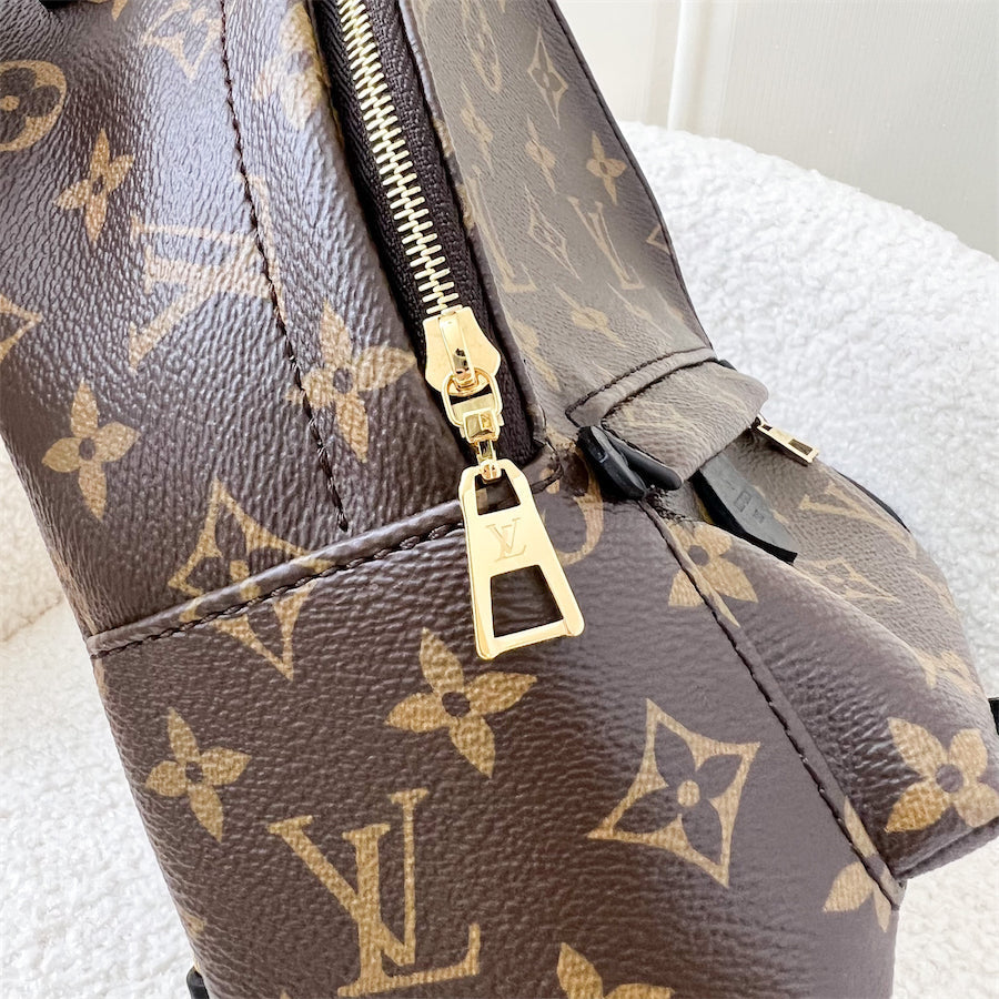 LV Mini Palm Springs Backpack in Monogram Canvas GHW (New Zip)