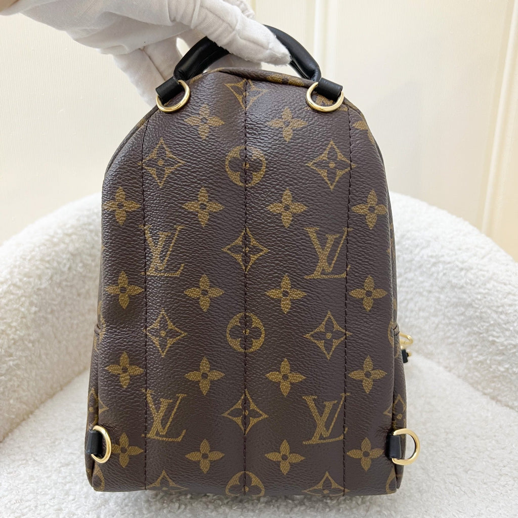 LV Palm Springs Mini Backpack (New Zip) in Monogram Canvas and GHW