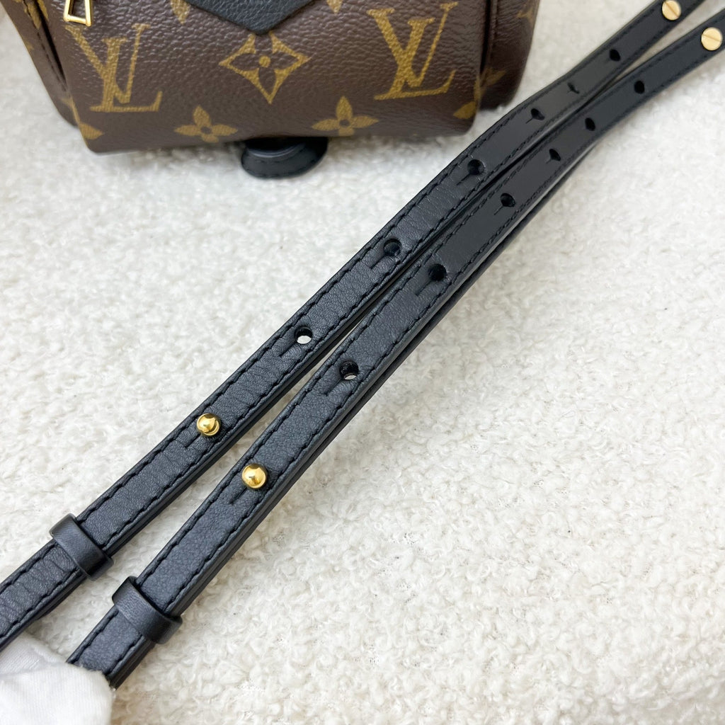LV Palm Springs Mini Backpack (New Zip) in Monogram Canvas and GHW