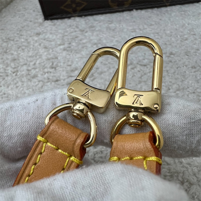 LV Petit Sac Plat in Monogram Leather GHW