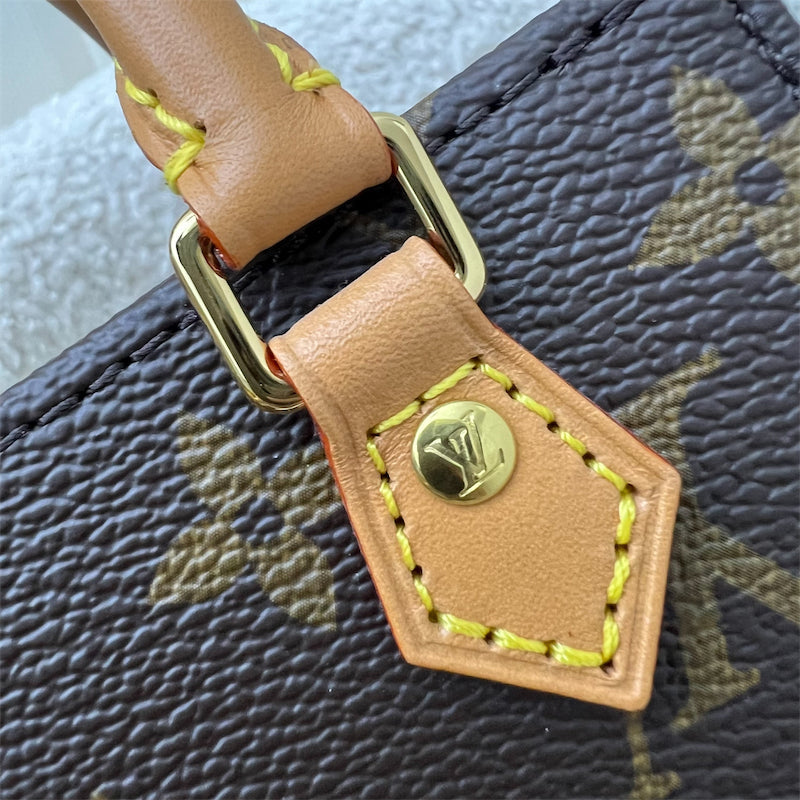 LV Petit Sac Plat in Monogram Leather GHW