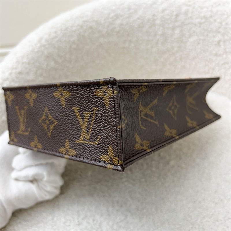 LV Petit Sac Plat in Monogram Leather GHW
