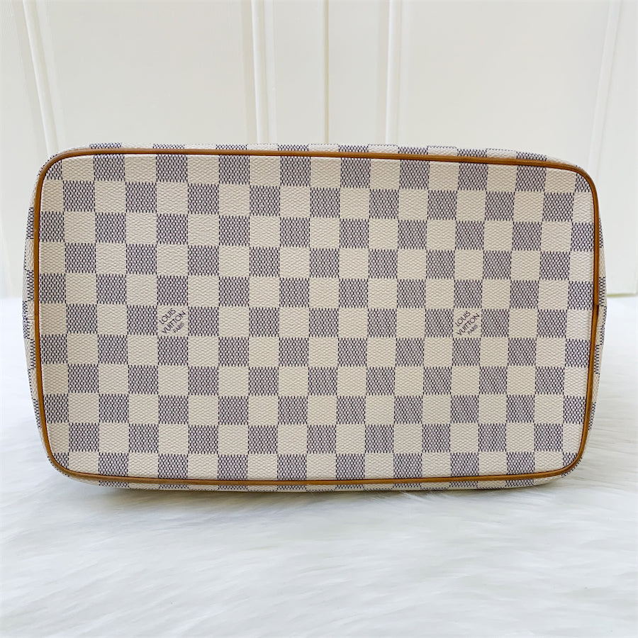 LV Saleya PM Tote in Damier Azur Canvas and GHW