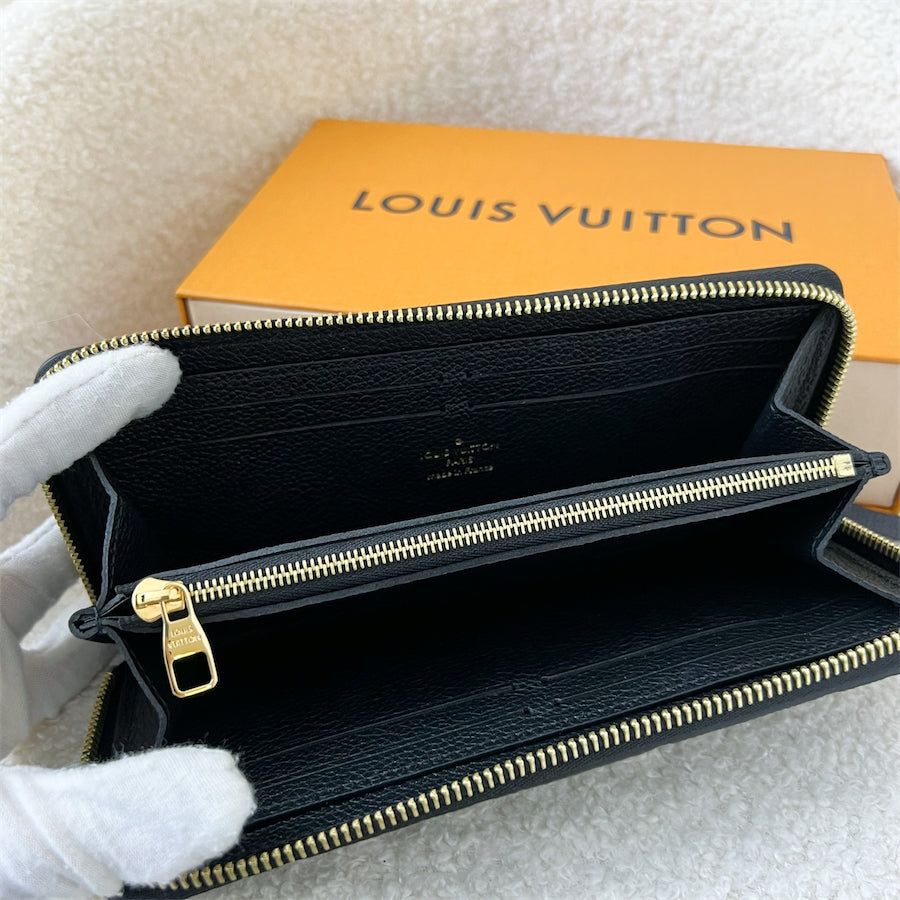 LV Clemence Long Wallet in Black Empreinte Leather GHW