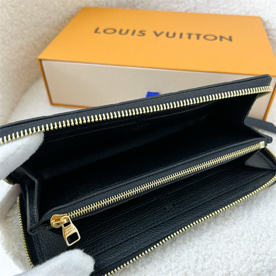 LV Clemence Long Wallet in Black Empreinte Leather GHW
