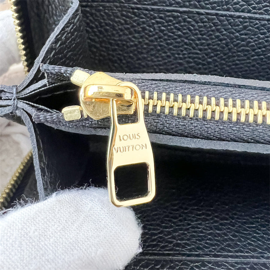 LV Clemence Long Wallet in Black Empreinte Leather GHW
