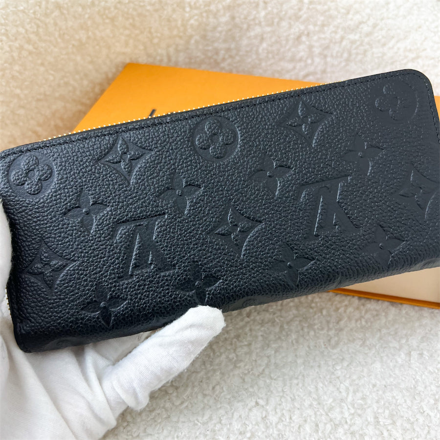 LV Clemence Long Wallet in Black Empreinte Leather GHW