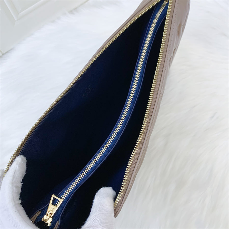 LV Coussin MM in Taupe Monogram-Embossed Puffy Lambskin GHW