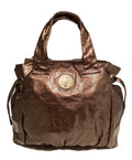 Gucci Bronze Patent Leather Hysteria Bag