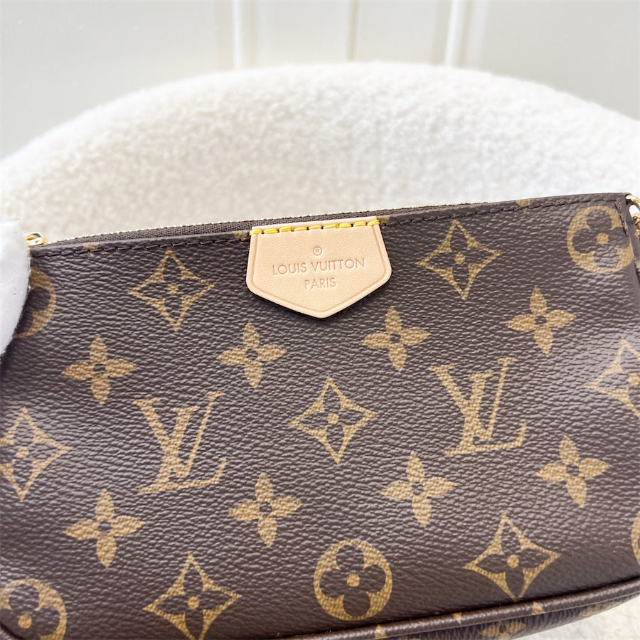 LV Multi Pochette Accessoires MPA Small Pochette + Original Chain in Monogram Canvas GHW