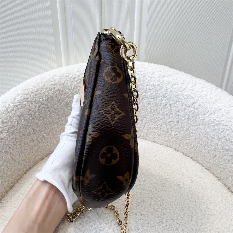 LV Multi Pochette Accessoires MPA Small Pochette + Original Chain in Monogram Canvas GHW