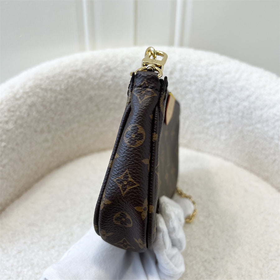 LV Multi Pochette Accessoires MPA Small Pochette + Original Chain in Monogram Canvas GHW