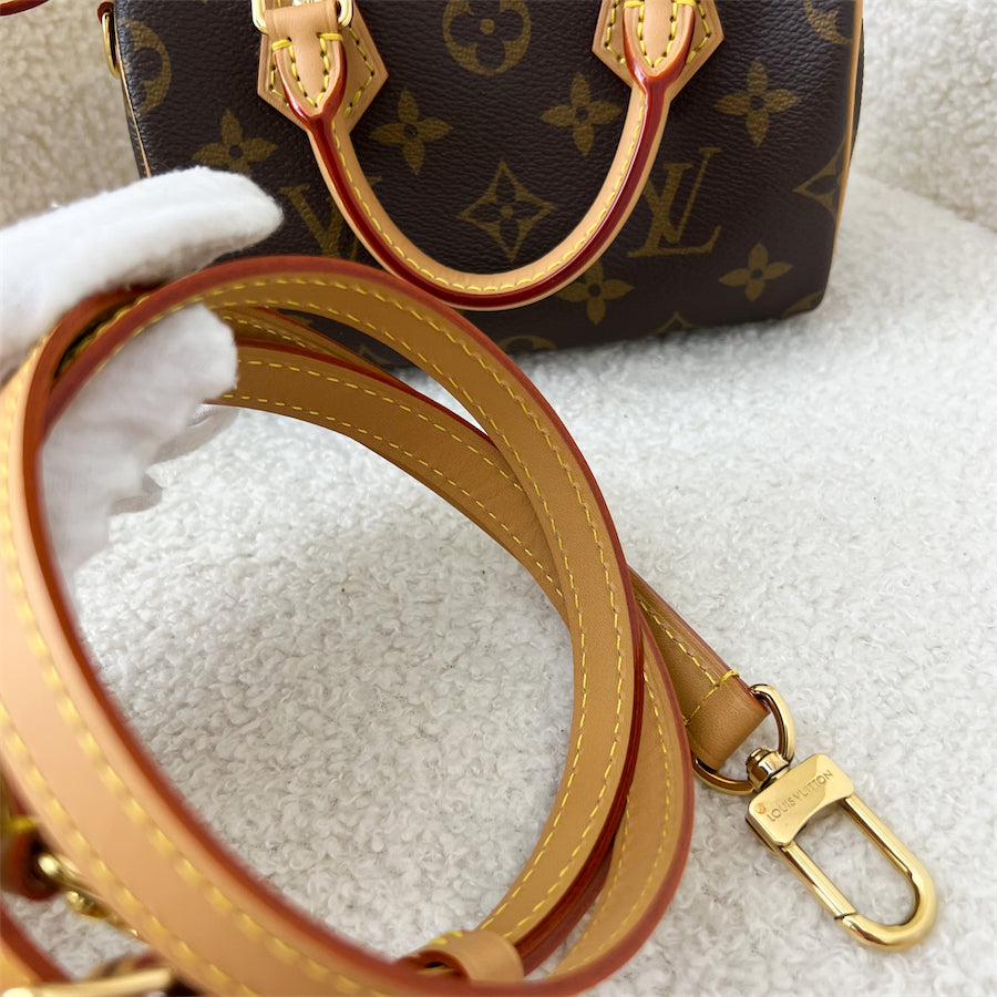 LV Nano Speedy in Monogram Canvas GHW