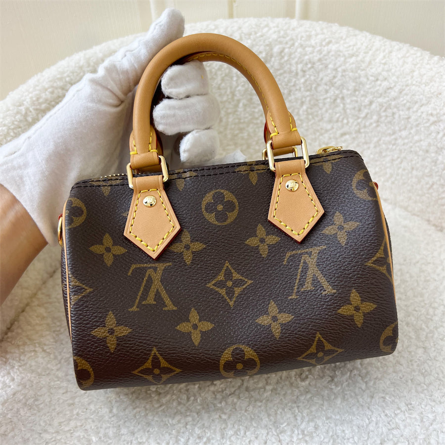 LV Nano Speedy in Monogram Canvas GHW