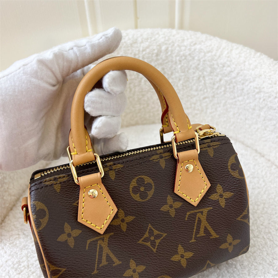 LV Nano Speedy in Monogram Canvas GHW