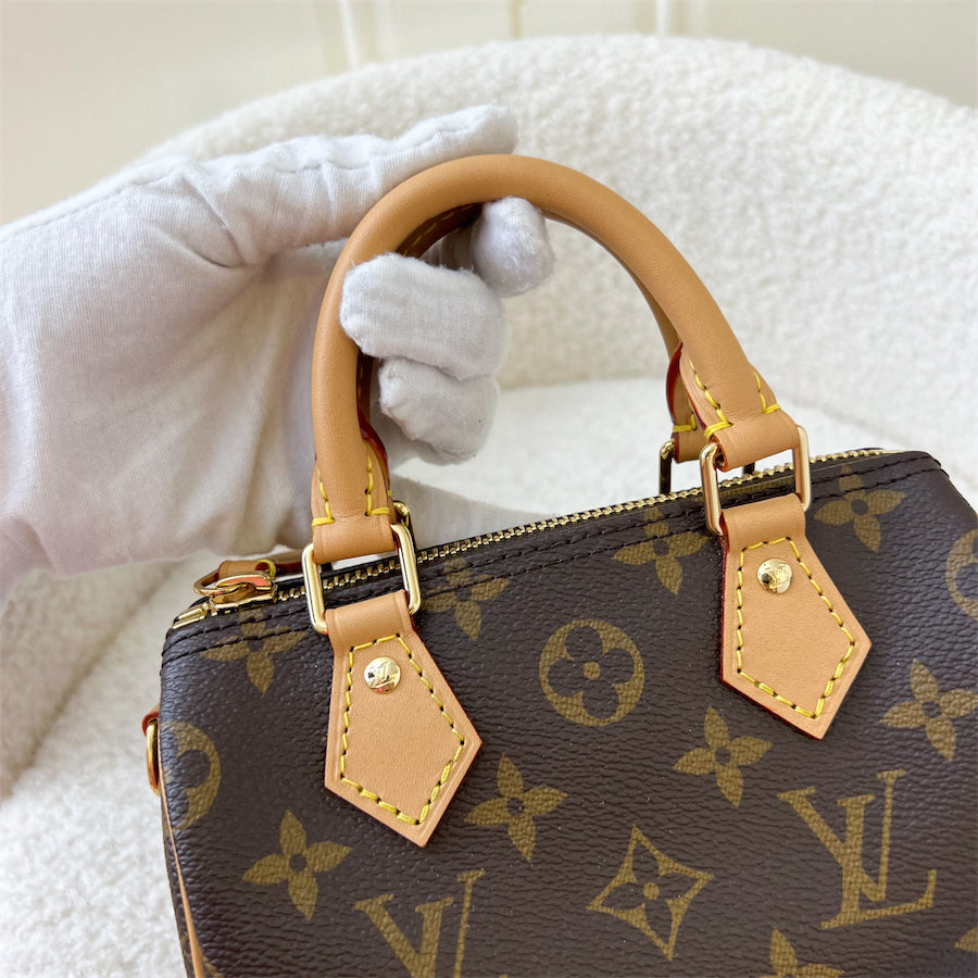 LV Nano Speedy in Monogram Canvas GHW
