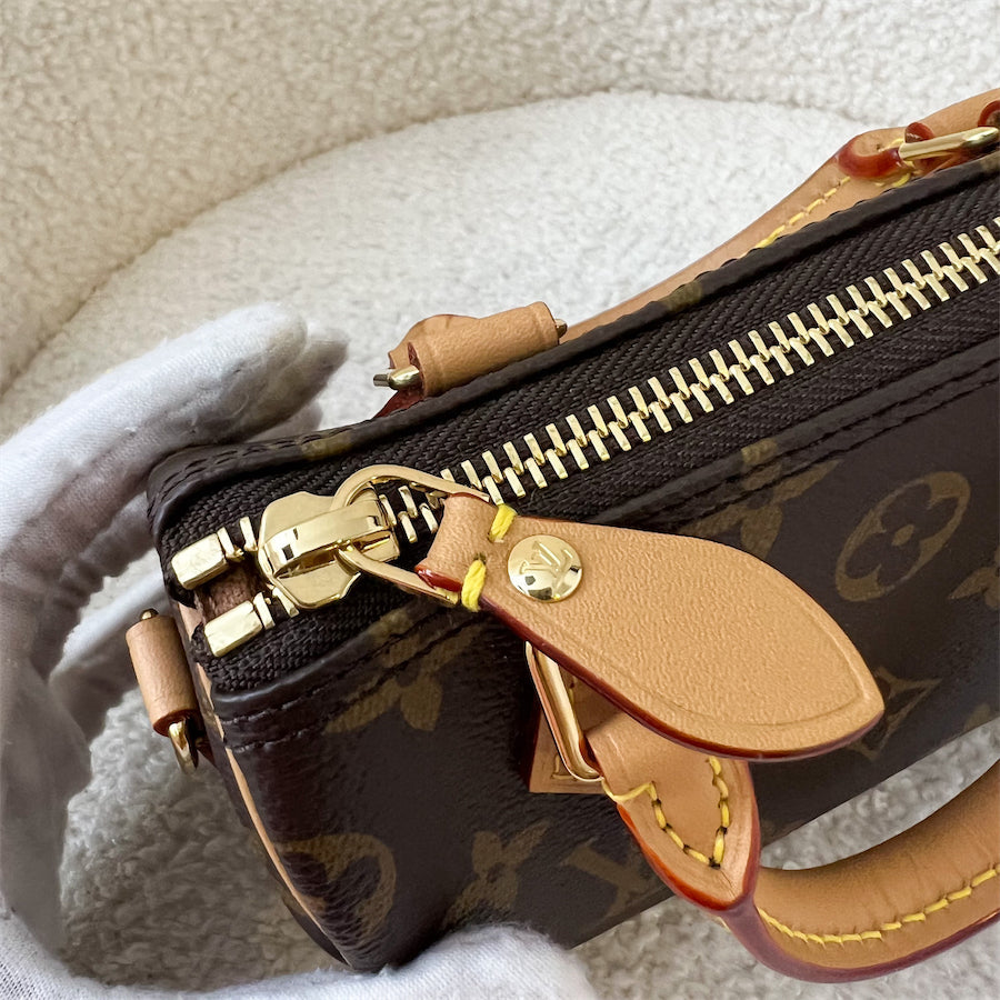 LV Nano Speedy in Monogram Canvas GHW