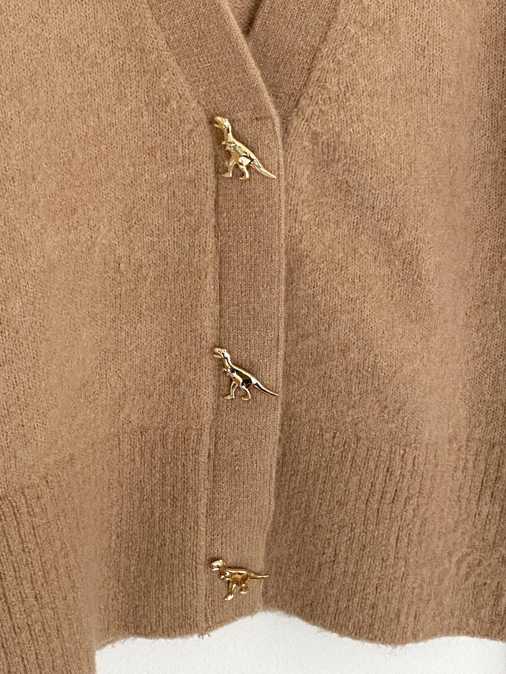 Dinosaur Button Knit Cardigan - SIZE EUR S