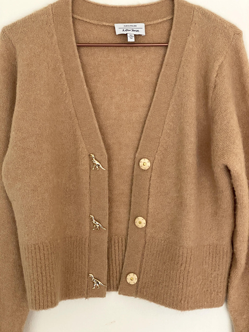 Dinosaur Button Knit Cardigan - SIZE EUR S