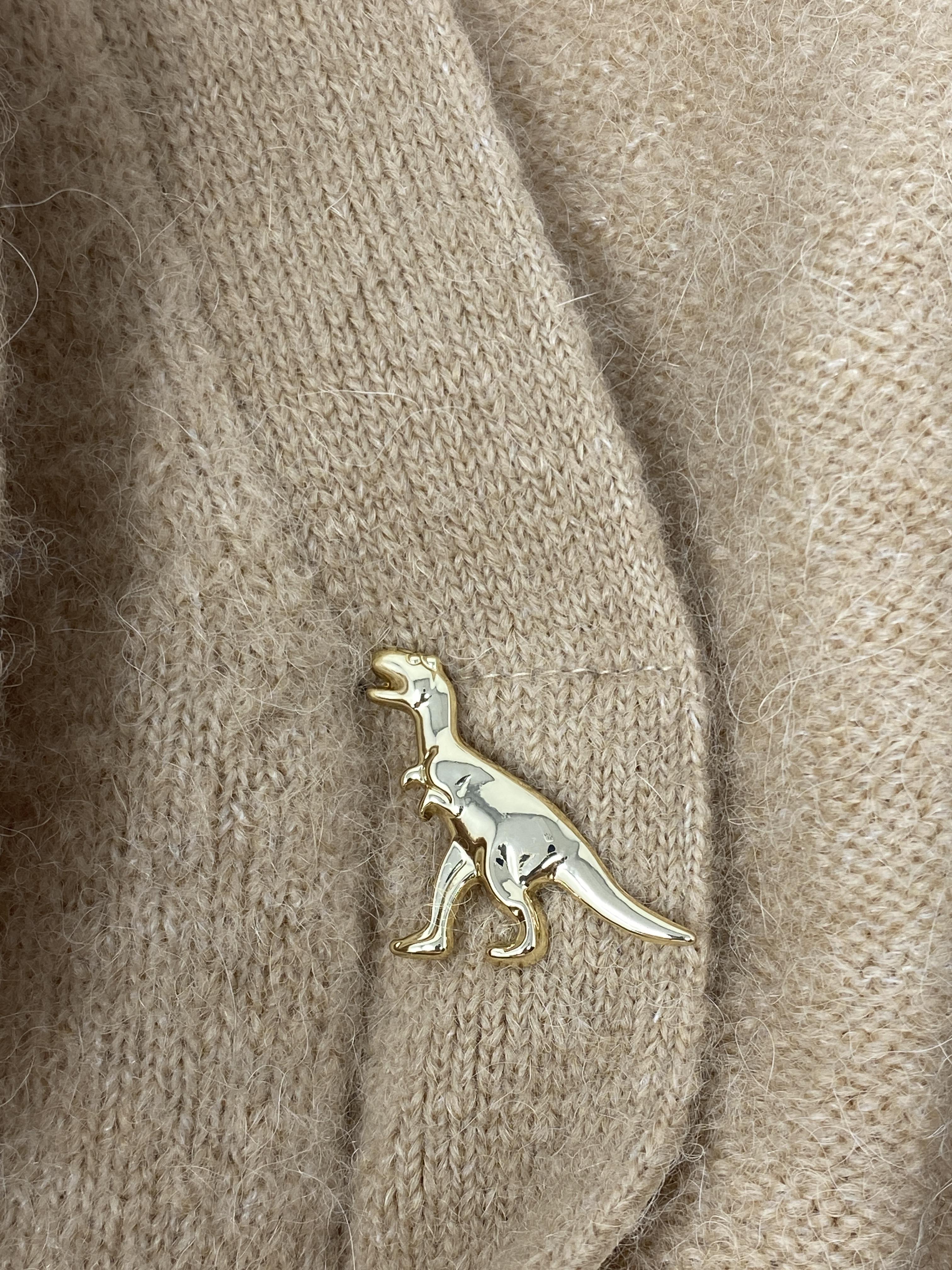 Dinosaur Button Knit Cardigan - SIZE EUR S