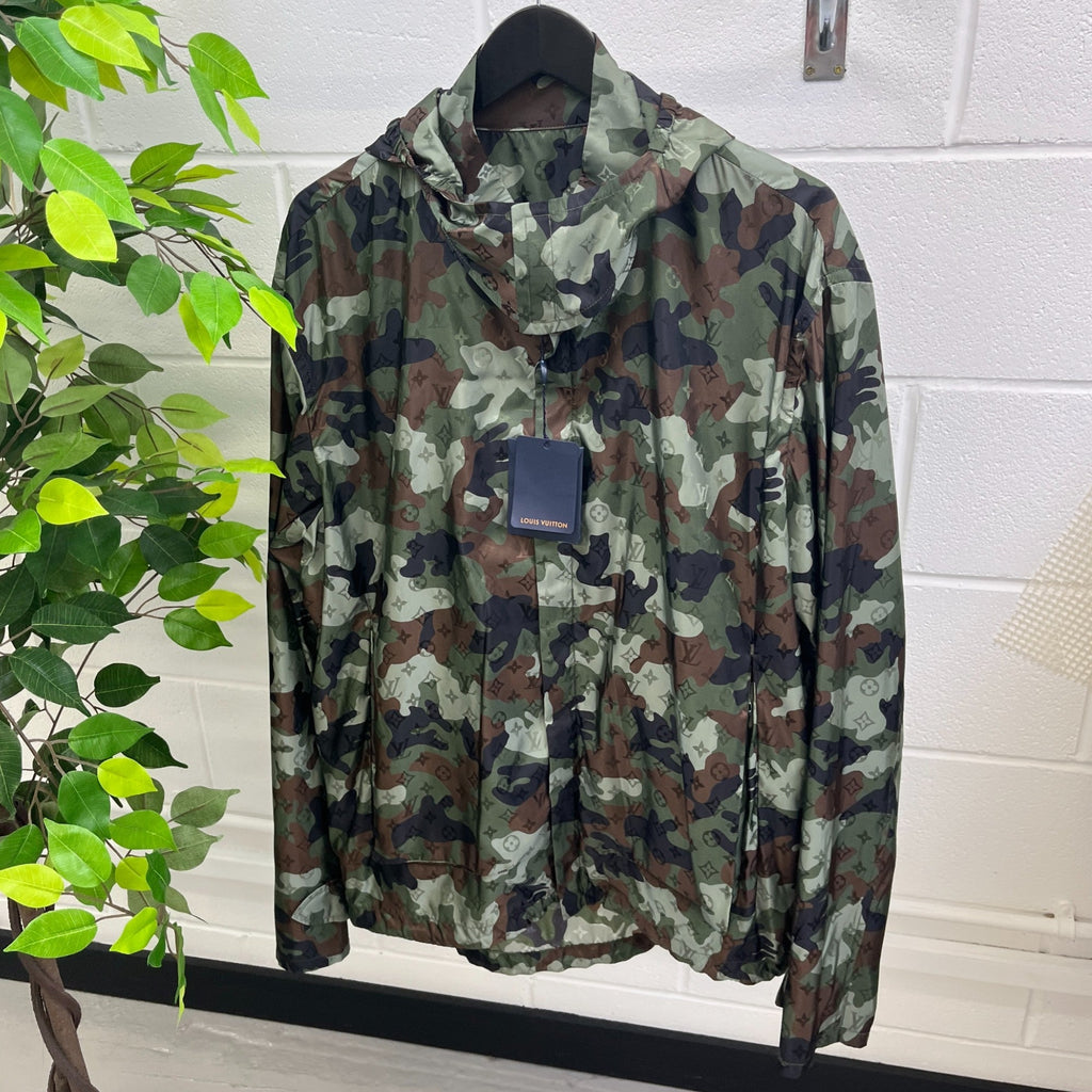 Men's Camo Monogram Windbreaker Khaki Size IT 54 / XXL