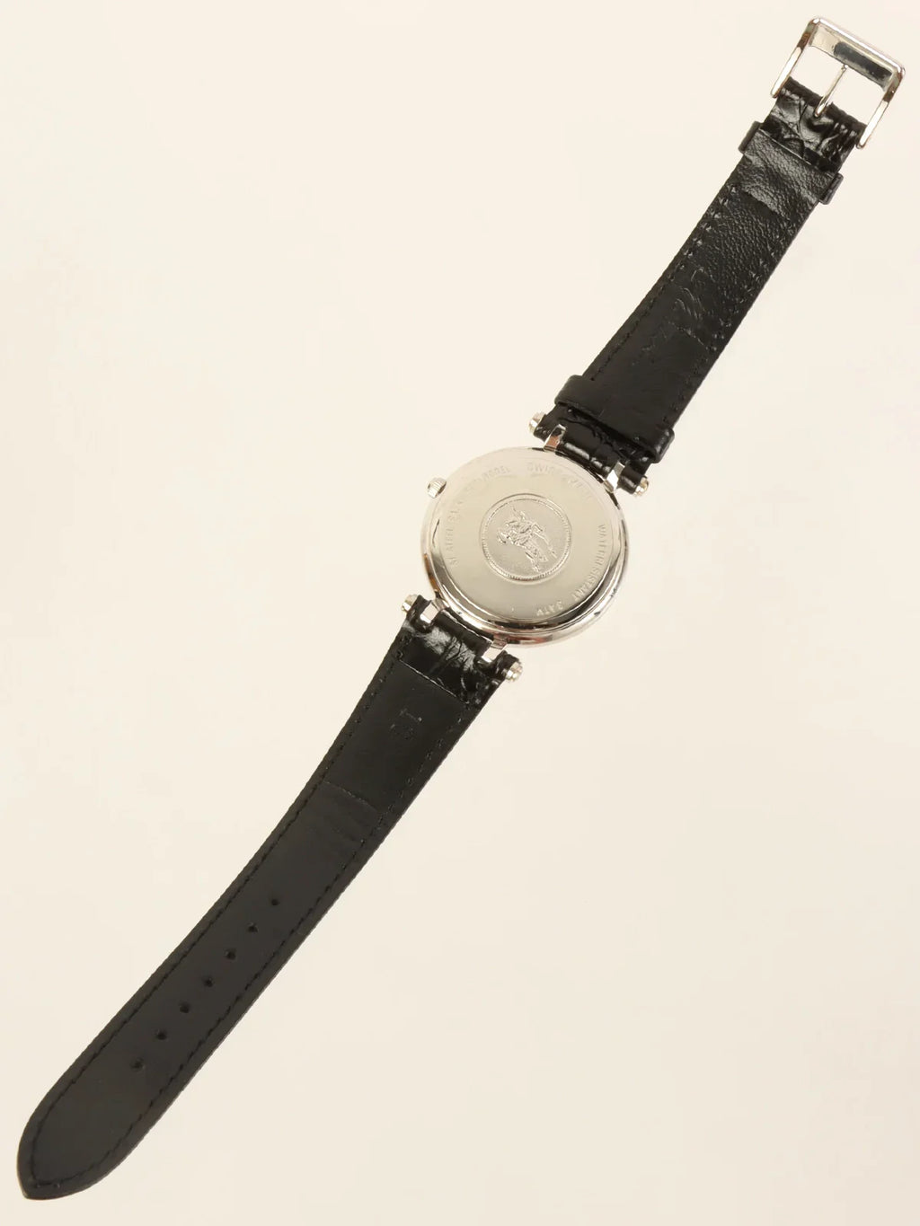 BURBERRY Round Logo Face Watch Silver/Black